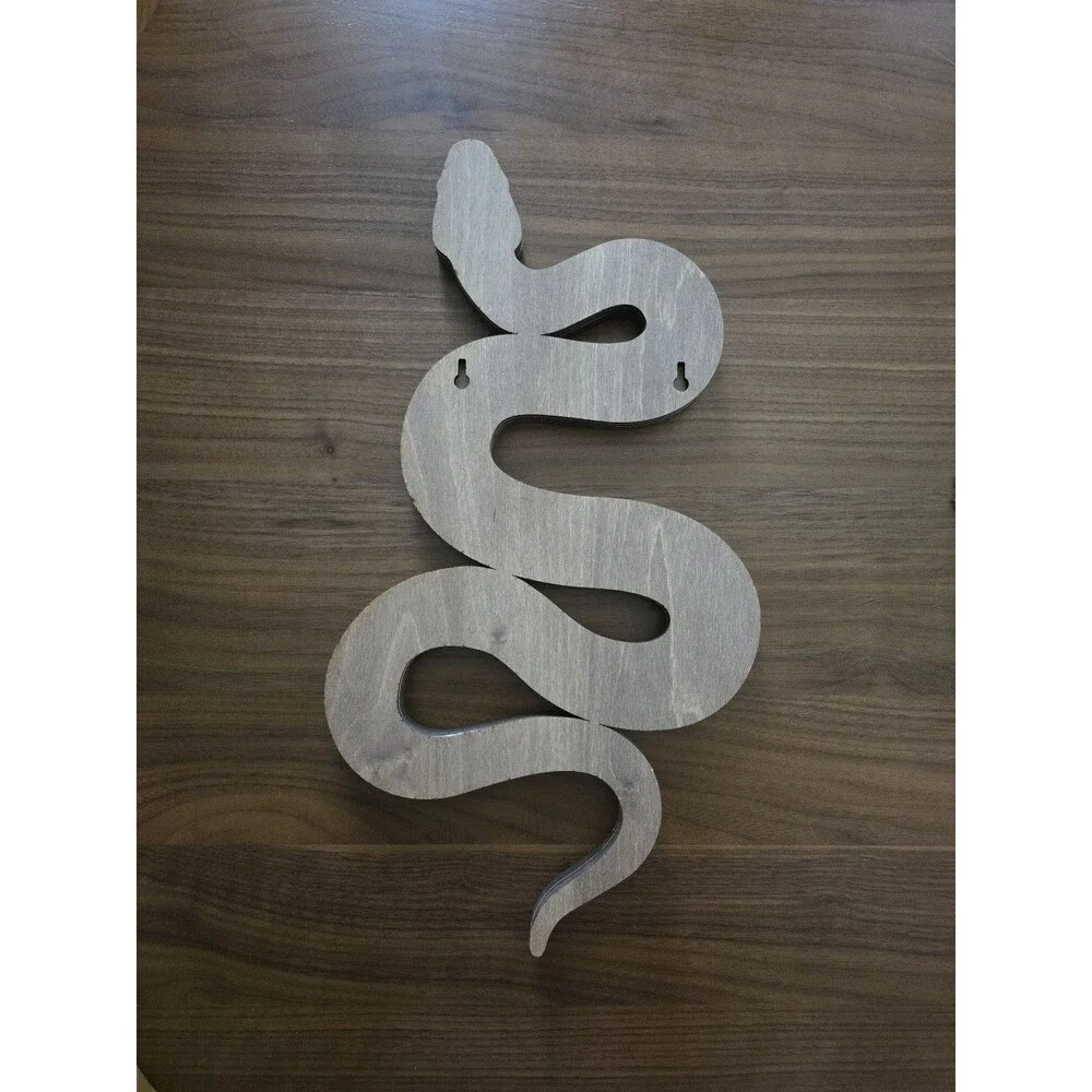 Wood Snake Decor Wall Art Laser Cut Wall Art Crystal Holder